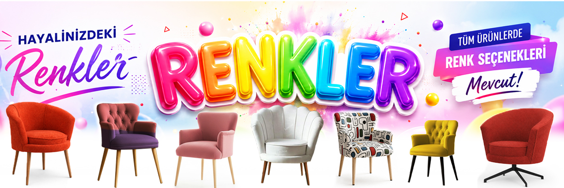 Rengarenk tekli koltuk berjer modelleri