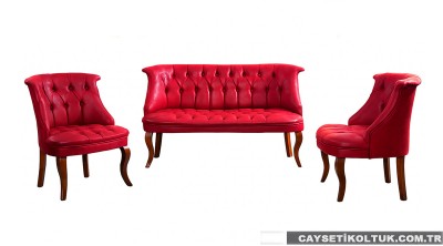 Lady Bordo çay Seti Koltuk Takımı (kırmızı)